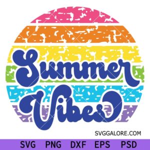 Summer vibes svg, Retro Summer Vibes Svg, Hello Summer Svg, Hello Sunshine Svg, summer svg