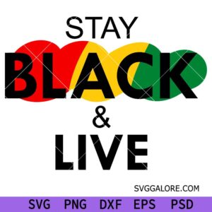 Stay black and live Svg, Juneteenth Svg, Black Girl Svg, Juneteenth Design, African American Svg ,black lives matter svg