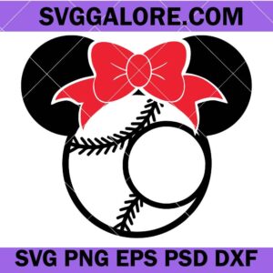 Baseball minnie svg, Cartoon lover svg, Baseball svg, Baseball shirt svg, Family base ball svg, Mickey baseball svg