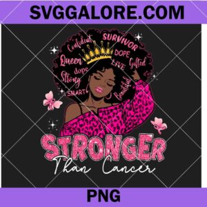 Black women queen stronger than breast cancer png, breast cancer awareness png, cancer png