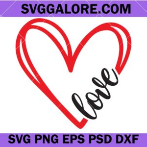 Love heart svg, Love svg, Valentine's svg, Retro heart svg, Heart svg, Valentine's day svg, Trendy svg